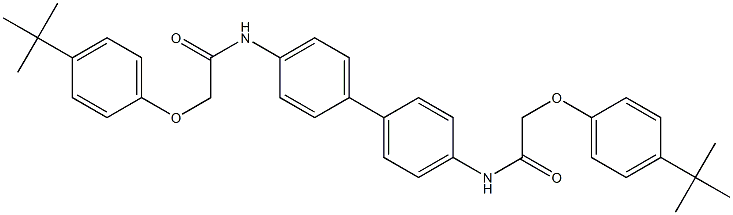 2-[4-(tert-butyl)phenoxy]-N-[4'-({2-[4-(tert-butyl)phenoxy]acetyl}amino)[1,1'-biphenyl]-4-yl]acetamide Struktur