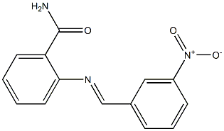 2-{[(E)-(3-nitrophenyl)methylidene]amino}benzamide Struktur