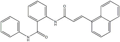 2-{[(E)-3-(1-naphthyl)-2-propenoyl]amino}-N-phenylbenzamide Struktur