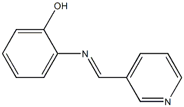 2-{[(E)-3-pyridinylmethylidene]amino}phenol Struktur