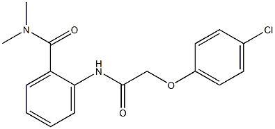 2-{[2-(4-chlorophenoxy)acetyl]amino}-N,N-dimethylbenzamide Struktur