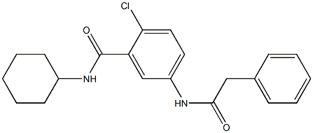 2-chloro-N-cyclohexyl-5-[(2-phenylacetyl)amino]benzamide Struktur