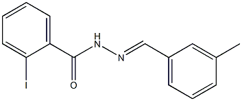 2-iodo-N'-[(E)-(3-methylphenyl)methylidene]benzohydrazide Struktur