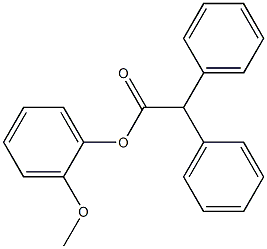 2-methoxyphenyl 2,2-diphenylacetate Struktur