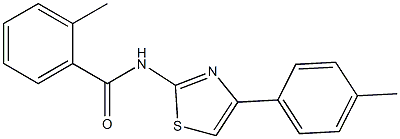 2-methyl-N-[4-(4-methylphenyl)-1,3-thiazol-2-yl]benzamide Struktur