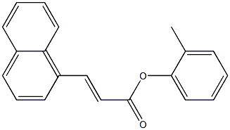 2-methylphenyl (E)-3-(1-naphthyl)-2-propenoate Struktur