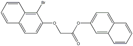 2-naphthyl 2-[(1-bromo-2-naphthyl)oxy]acetate Struktur