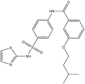 3-(isopentyloxy)-N-{4-[(1,3-thiazol-2-ylamino)sulfonyl]phenyl}benzamide Struktur