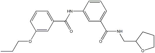 3-[(3-propoxybenzoyl)amino]-N-(tetrahydro-2-furanylmethyl)benzamide Struktur