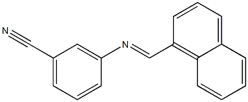 3-{[(E)-1-naphthylmethylidene]amino}benzonitrile Struktur