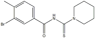 3-bromo-4-methyl-N-(1-piperidinylcarbothioyl)benzamide Struktur