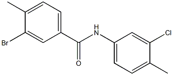 3-bromo-N-(3-chloro-4-methylphenyl)-4-methylbenzamide Struktur