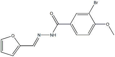 3-bromo-N'-[(E)-2-furylmethylidene]-4-methoxybenzohydrazide Struktur