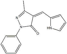 3-methyl-1-phenyl-4-[(Z)-1H-pyrrol-2-ylmethylidene]-1H-pyrazol-5-one Struktur