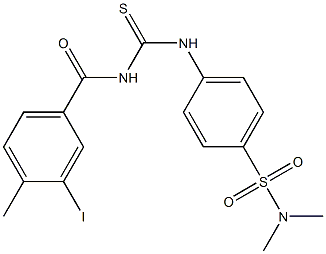 4-({[(3-iodo-4-methylbenzoyl)amino]carbothioyl}amino)-N,N-dimethylbenzenesulfonamide Struktur