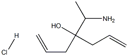 4-(1-aminoethyl)-1,6-heptadien-4-ol hydrochloride Struktur