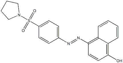 4-{(E)-2-[4-(1-pyrrolidinylsulfonyl)phenyl]diazenyl}-1-naphthol Struktur