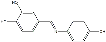 4-{[(4-hydroxyphenyl)imino]methyl}-1,2-benzenediol Struktur