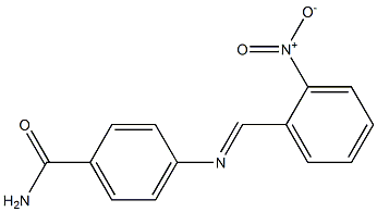 4-{[(E)-(2-nitrophenyl)methylidene]amino}benzamide Struktur