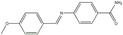 4-{[(E)-(4-methoxyphenyl)methylidene]amino}benzamide Struktur