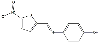 4-{[(E)-(5-nitro-2-thienyl)methylidene]amino}phenol Struktur