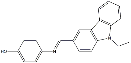 4-{[(E)-(9-ethyl-9H-carbazol-3-yl)methylidene]amino}phenol Struktur