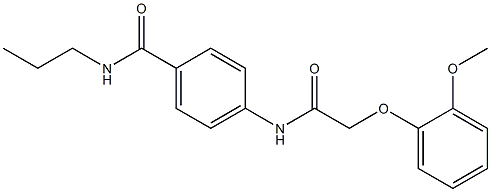 4-{[2-(2-methoxyphenoxy)acetyl]amino}-N-propylbenzamide Struktur