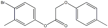 4-bromo-3-methylphenyl 2-(4-methylphenoxy)acetate Struktur