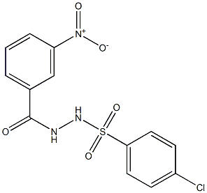 4-chloro-N'-(3-nitrobenzoyl)benzenesulfonohydrazide Struktur