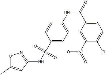 4-chloro-N-(4-{[(5-methyl-3-isoxazolyl)amino]sulfonyl}phenyl)-3-nitrobenzamide Struktur