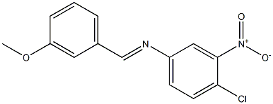 N-(4-chloro-3-nitrophenyl)-N-[(E)-(3-methoxyphenyl)methylidene]amine Struktur