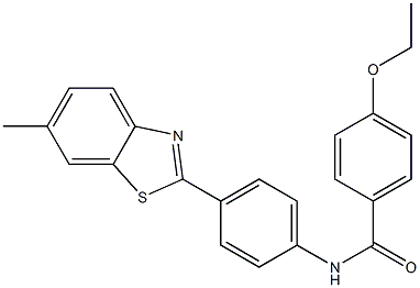 4-ethoxy-N-[4-(6-methyl-1,3-benzothiazol-2-yl)phenyl]benzamide Struktur