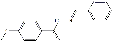 4-methoxy-N'-[(E)-(4-methylphenyl)methylidene]benzohydrazide Struktur