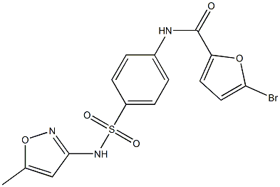 5-bromo-N-(4-{[(5-methyl-3-isoxazolyl)amino]sulfonyl}phenyl)-2-furamide Struktur