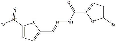 5-bromo-N'-[(E)-(5-nitro-2-thienyl)methylidene]-2-furohydrazide Struktur