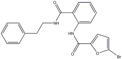 5-bromo-N-{2-[(phenethylamino)carbonyl]phenyl}-2-furamide Struktur