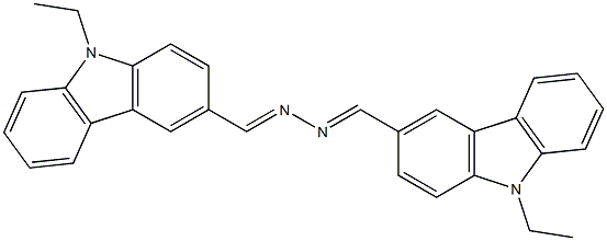 9-ethyl-9H-carbazole-3-carbaldehyde N-[(E)-(9-ethyl-9H-carbazol-3-yl)methylidene]hydrazone Struktur