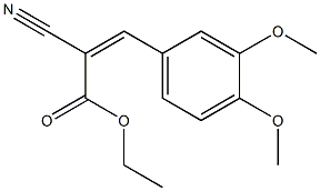 ethyl (Z)-2-cyano-3-(3,4-dimethoxyphenyl)-2-propenoate Struktur