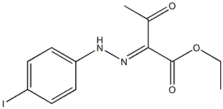 ethyl 2-[(E)-2-(4-iodophenyl)hydrazono]-3-oxobutanoate Struktur