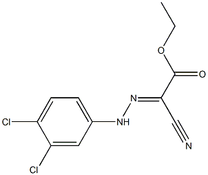 ethyl 2-cyano-2-[(E)-2-(3,4-dichlorophenyl)hydrazono]acetate Struktur