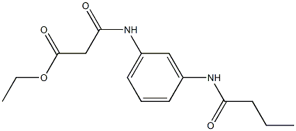 ethyl 3-[3-(butyrylamino)anilino]-3-oxopropanoate Struktur