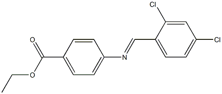 ethyl 4-{[(E)-(2,4-dichlorophenyl)methylidene]amino}benzoate Struktur