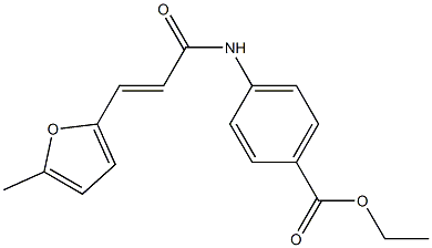 ethyl 4-{[(E)-3-(5-methyl-2-furyl)-2-propenoyl]amino}benzoate Struktur