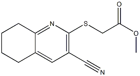 methyl 2-[(3-cyano-5,6,7,8-tetrahydro-2-quinolinyl)sulfanyl]acetate Struktur