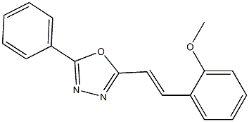 2-[(E)-2-(2-methoxyphenyl)ethenyl]-5-phenyl-1,3,4-oxadiazole Struktur