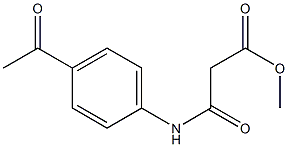 methyl 3-(4-acetylanilino)-3-oxopropanoate Struktur