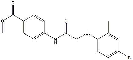 methyl 4-{[2-(4-bromo-2-methylphenoxy)acetyl]amino}benzoate Struktur