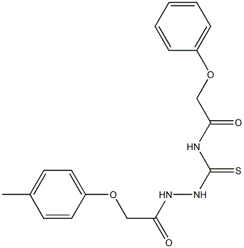 N-({2-[2-(4-methylphenoxy)acetyl]hydrazino}carbothioyl)-2-phenoxyacetamide Struktur