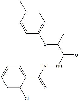 N'-(2-chlorobenzoyl)-2-(4-methylphenoxy)propanohydrazide Struktur