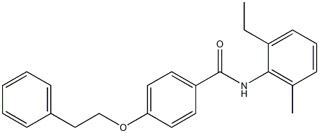 N-(2-ethyl-6-methylphenyl)-4-(phenethyloxy)benzamide Struktur